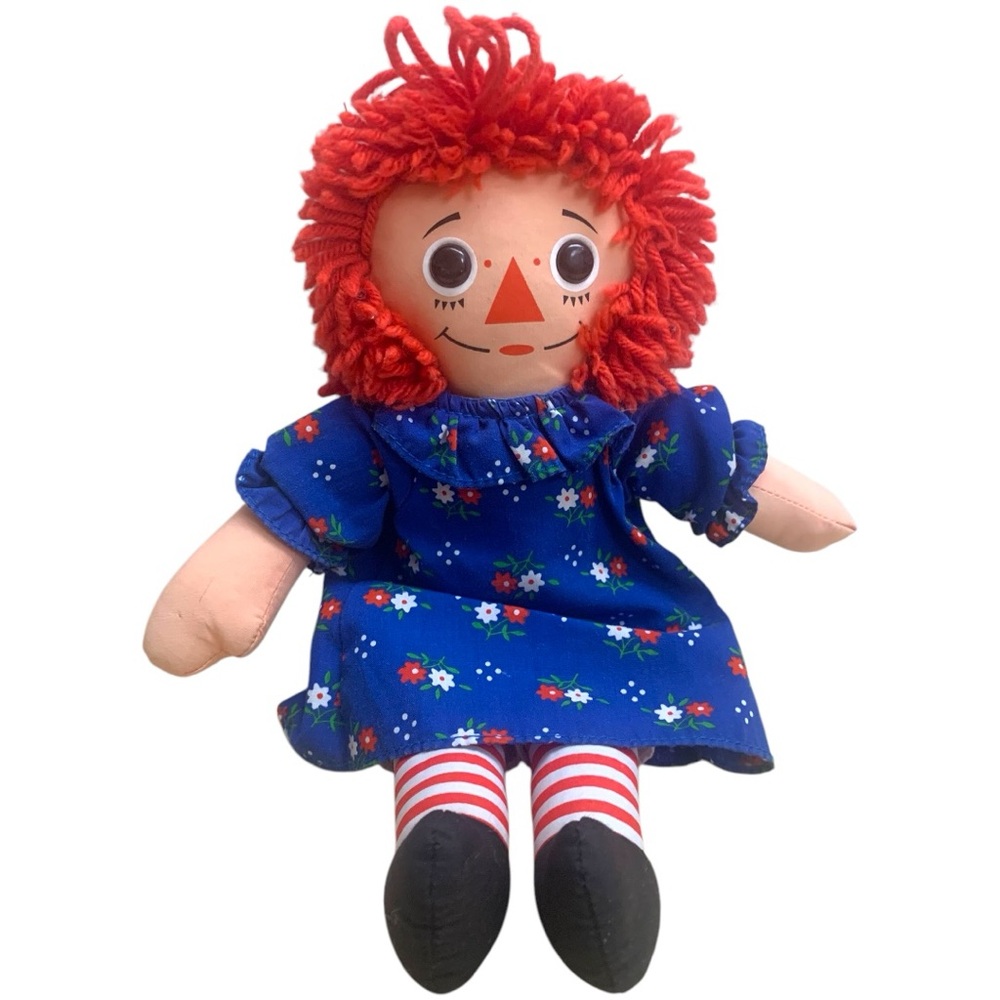 VTG 1987 Raggedy Ann Doll I Love You Tattoo Heart Plush Toy Collectible 12”
